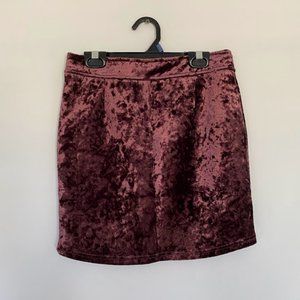 Forever 21 Crushed Velvet Mini Skirt